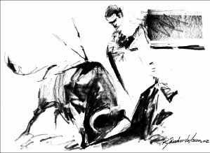 dibujo toros-Arturo Macias