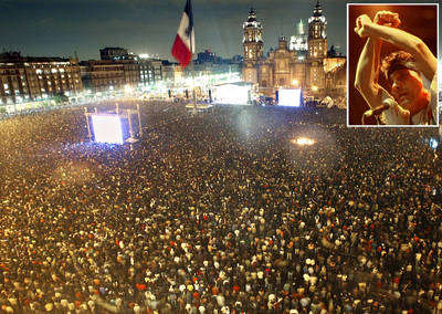 Manu Chao <i>clandestino</i> en el zocalo