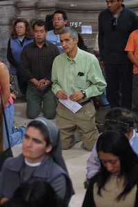 Ayer, durante la homilía dominical en la Catedral Metropolitana, a la cual asistió el presidente del grupo ultraderechista Pro Vida, Jorge Serrano Limón