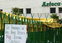 Panorama del hangar de Líneas Aéreas Azteca durante la conferencia