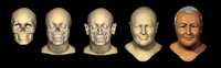 Diferentes momentos de la reconstrucción digital de la cara del compositor alemán Johann Sebastian Bach (1685-1750)