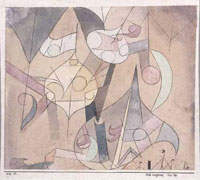 Fata Morgana en el mar (1918), acuarela de Paul Klee incluida en la muestra de Viena