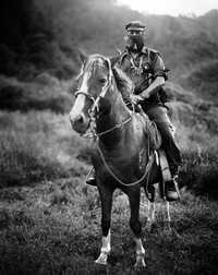 El subcomandante Marcos en fotografía de Ricardo Trabulsi incluida en el libro Corte de caja