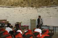 Interior de uno de los silos donde toman clase los estudiantes de la escuela secundaria técnica número 402, en el municipio de Tulancingo, Hidalgo