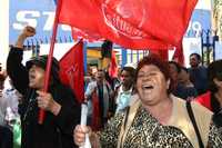 En imagen de archivo, opositores a la secretaria general del Situam durante una manifestación contra el comité de huelga en marzo pasado