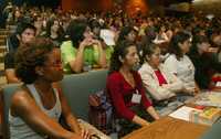 Asistentes a la preconferencia sobre los jóvenes y el sida