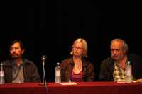 Armando Casas, Cornelia Graebner y Carlos Mendoza, en la presentación del volumen