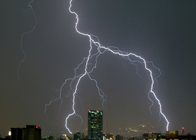 Vendaval nocturno en el DF