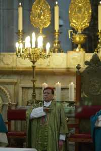 El cardenal Norberto Rivera en la Catedral Metropolitana