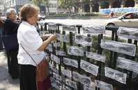 La manifestación por la presentación de desaparecidos, ayer ante la SCJN