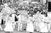 En imagen de archivo, Marcha de Gloria, organizada por iglesias cristianas  evangélicas