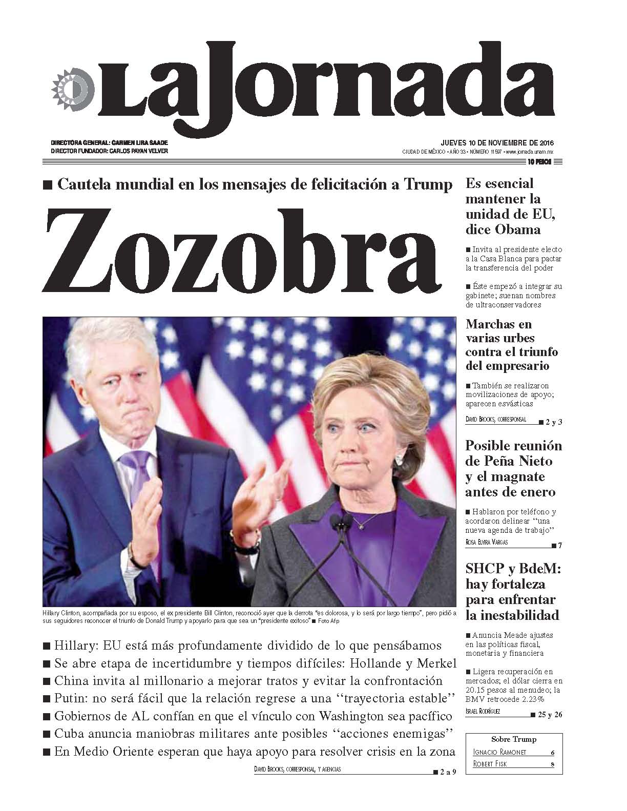 Portada de 2016/11/10. Seleccione para ir a esta edición.